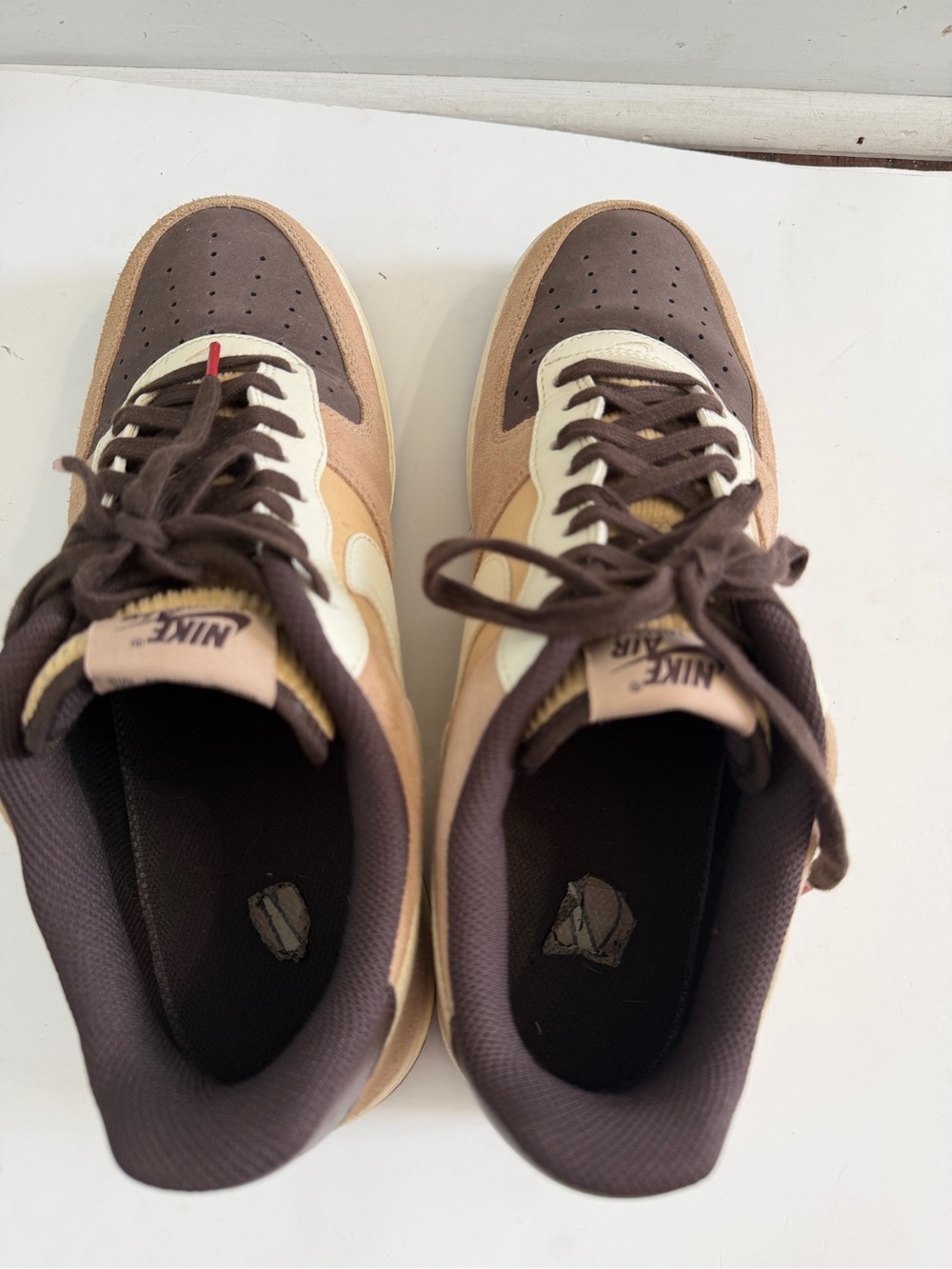 NIKE AIR FORCE 1 07 LV8 EMB HEMP BROWN-COCONUT MILK  Sz 11  [FB8878-200] - Picture 5 of 7